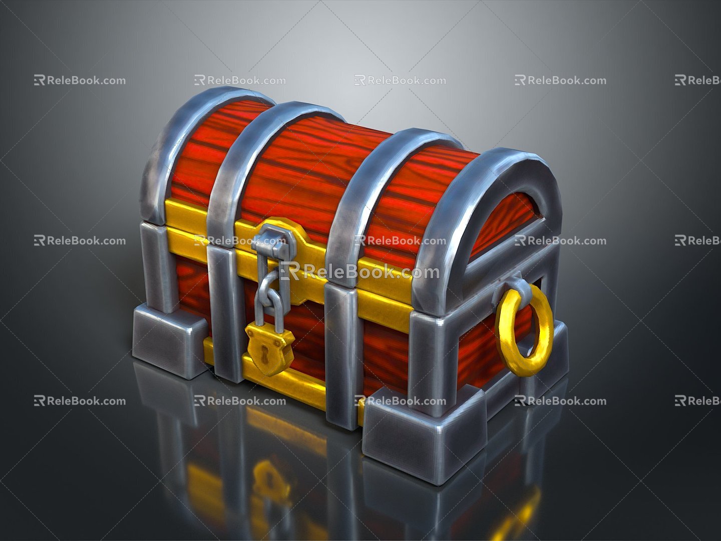 Cartoon Chest Treasure Chest Treasure Chest Jewelry Chest Cashbox Wooden Chest Game Chest Treasure Chest Pirate Chest 3d model