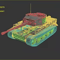 Vintage Military Tank With Detailed Cannon Tracks Turret And Worn Exterior