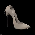 Elegant Beige High Heels With Pointed Toe And Stiletto Heel Design