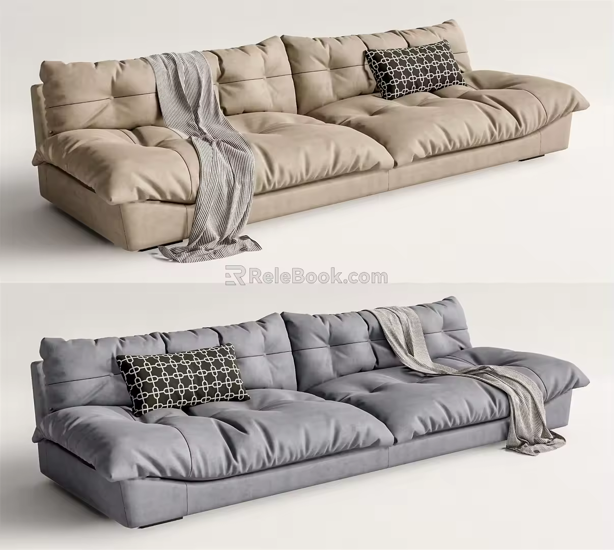 Modern Baxter Multiplayer Sofa 3d model