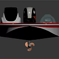 Stylish Yacht With Red Accents Comfort Seats And Modern Design