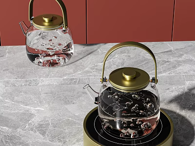 small kitchen kettle 3d model