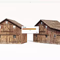 Wooden Barn Style Rural Self Built House With Gabled Roof And Windows