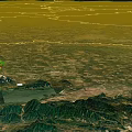 Detailed Satellite Map of Regional Geographic Outline With Land Use Features