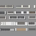 Various Building Facade Decorative Panel Designs Featuring Textures and Patterns