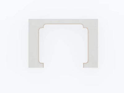Elegant Modern Door Arch Design With White Frame And Decorative Details 3d model