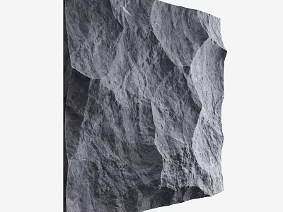 Natural Stone Texture Combined With Wooden Elements For Interior Design 3d model