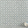Repeating Blue Beige Geometric Pattern Decorative Component For Interior