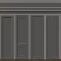 Classic And Modern Wainscoting Panel Designs With Various Decorative Patterns For Walls 3d model