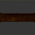 Wooden Household Bench With Long Divided Sections And Brown Wooden Legs
