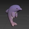 Purple Dolphin Toy Figure With Smooth Surface And Cute Appearance