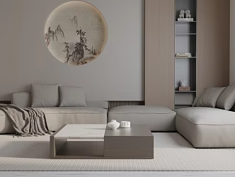 Modern three-seat sofa 3d model
