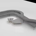 Modern Curved Gray Sofa and Coffee Table Set with Wooden Legs and Minimalist Design