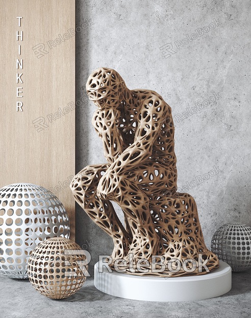 Modern Sculpture Thinker Art Sculpture Decorative Ornaments model