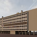 Modern Multi Story School Building With Large Windows And Concrete Exterior