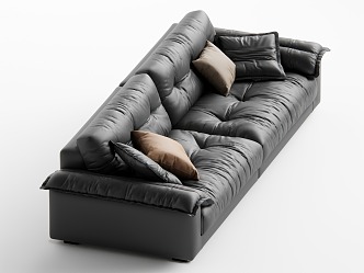 Modern Mid-Ancient Multiplayer Sofa 3d model