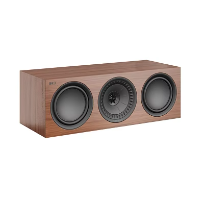 KEF Center Channel Speaker With Walnut Wooden Cabinet And Three Drivers Design 3d model