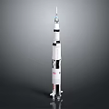 Cosmic Space Rocket Model With Detailed Aerodynamic Structure For Aerospace Exploration
