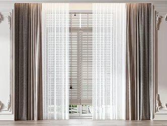 Modern Curtains 3d model