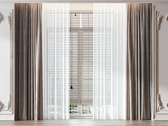 Modern Curtains 3d model