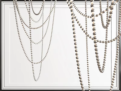 Elegant Crystal Bead Chains for Chandelier Decoration 3d model