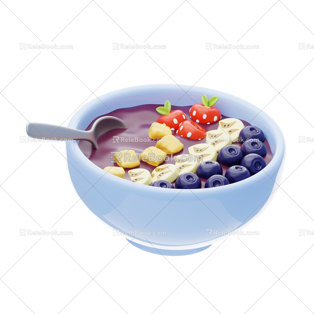 Cartoon Fruit Soup Modern Fruit Soup 3d model