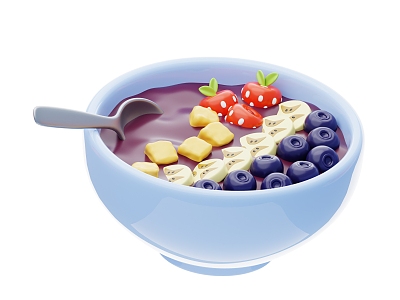 Cartoon Fruit Soup Modern Fruit Soup 3d model