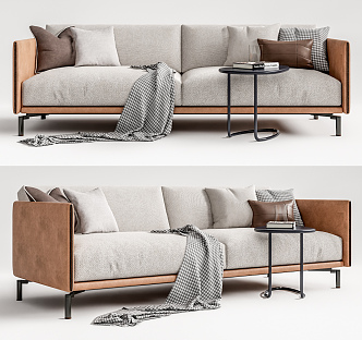 Modern double sofa 3d model