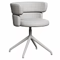Modern Brown Leather Swivel Chair Featuring Sturdy Metal Base And Ergonomic Comfort Design