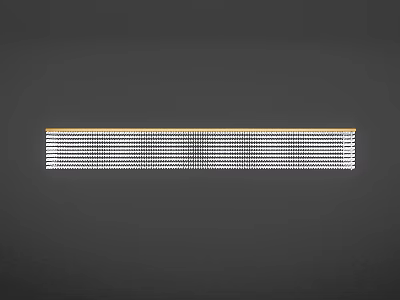 Modern Linear Crystal Chandelier With Gold Frame And Crystal Beads Design 3d model