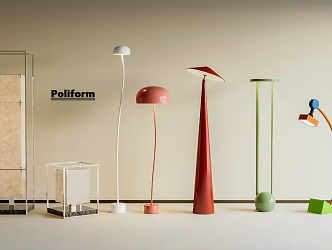 Modern Minimalist Floor Lamp Bauhaus Floor Lamp Fishing Lamp Metal Floor Lamp 3d model