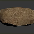 Natural Wooden Stone Block Displaying Rough Textured Surface And Earthy Brown Tone