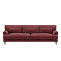 Modern red fabric double sofa 3d model