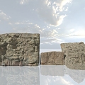 Mountain sandstone cliff sand stone cliff rock wall weathered mountain rock stone karst shaped mountain wall 3d model