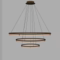 Modern Minimalist Chandelier with Multi Layer Ring Design and LED Lighting 3d model