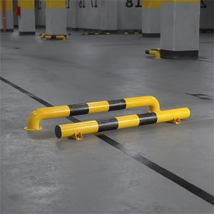 Parking facilities rubber car stopper parking locator 3d model
