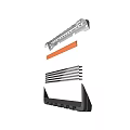 Bathroom Shower Brush With Ergonomic Handle Non Slip Grip For Deep Cleaning