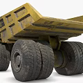 Caterpillar Yellow Large Mining Dump Truck With Big Tires And Heavy Duty