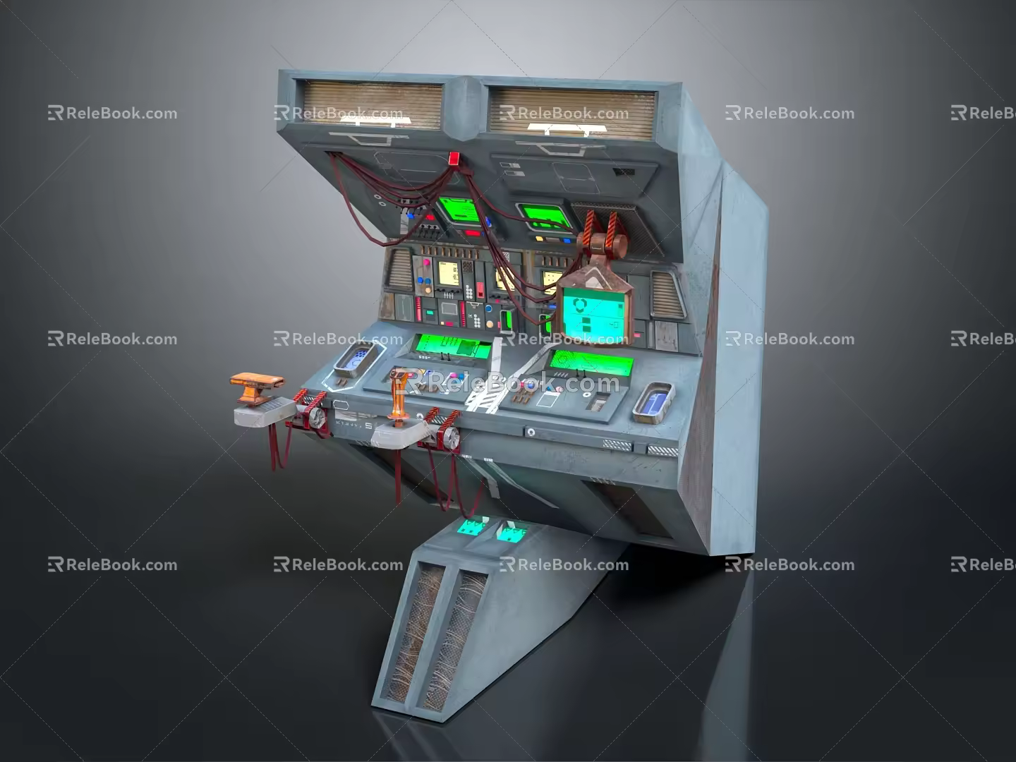 Modern Console Cab Spaceship Control Room Cockpit Sci-Fi Cockpit 3d model