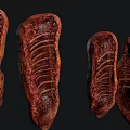 Fresh Raw Ribs With Juicy Meat And Visible Rib Bone Structure