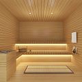 Modern Sauna Room 3d model