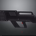 Modern Tactical Weapon Frame With Dark Metallic Design And Vent Holes