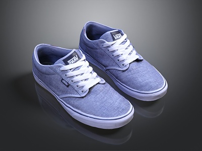 Modern Shoes Board Shoes Cloth Shoes Canvas Shoes 3d model