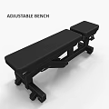 Adjustable Black Fitness Bench with Sturdy Metal Frame and Comfortable Padding