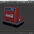 Vintage Red Coca-Cola Vending Machine Classic Commercial Equipment with Retro Design
