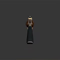 Tactical Revolver With Yellow Brown Black Color Cylinder And Textured Grip Design