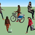 Many characters 3d model
