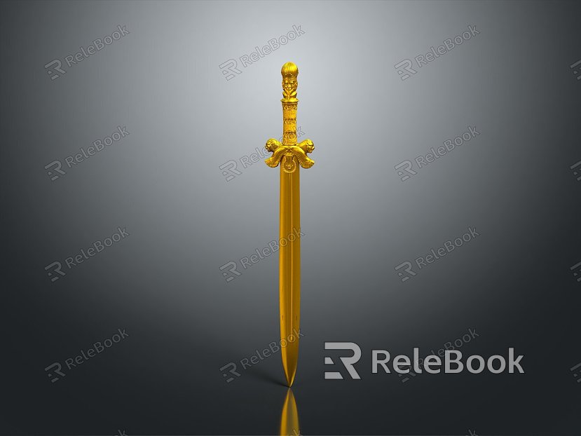 Golden Sword Officer Sword Long Sword Sheath Sword Samurai Sword Samurai Sword Accessories Soldier Sword model