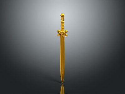 Golden Sword Officer Sword Long Sword Sheath Sword Samurai Sword Samurai Sword Accessories Soldier Sword 3d model