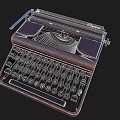 Vintage Royal Industrial Equipment with Dark Brown Keyboard and Classic Roller Design